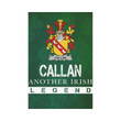 Irish Garden Flag, Callan Family Crest Shamrock Yard Flag A9