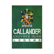 Irish Garden Flag, Callander Family Crest Shamrock Yard Flag A9