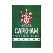 Irish Garden Flag, Carkham Family Crest Shamrock Yard Flag A9