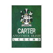 Irish Garden Flag, Carter Family Crest Shamrock Yard Flag A9
