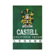 Irish Garden Flag, Castell Family Crest Shamrock Yard Flag A9