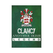 Irish Garden Flag, Clancy Family Crest Shamrock Yard Flag A9