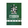 Irish Garden Flag, Codden Family Crest Shamrock Yard Flag A9