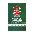 Irish Garden Flag, Cogan Family Crest Shamrock Yard Flag A9