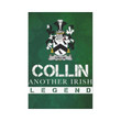 Irish Garden Flag, Collin Family Crest Shamrock Yard Flag A9