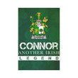 Irish Garden Flag, Connor Or O'Connor (Sligo) Family Crest Shamrock Yard Flag A9
