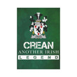 Irish Garden Flag, Crean Or O'Crean Family Crest Shamrock Yard Flag A9