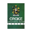Irish Garden Flag, Croke Family Crest Shamrock Yard Flag A9
