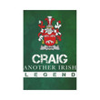 Irish Garden Flag, Cromie Family Crest Shamrock Yard Flag A9