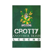 Irish Garden Flag, Crotty Or O'Crotty Family Crest Shamrock Yard Flag A9