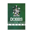 Irish Garden Flag, Dobbs Family Crest Shamrock Yard Flag A9