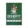 Irish Garden Flag, Doherty Or O'Doherty Family Crest Shamrock Yard Flag A9