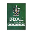 Irish Garden Flag, Drisdale Family Crest Shamrock Yard Flag A9