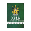Irish Garden Flag, Echlin Family Crest Shamrock Yard Flag A9