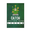 Irish Garden Flag, Eaton Family Crest Shamrock Yard Flag A9