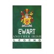 Irish Garden Flag, Ewart Family Crest Shamrock Yard Flag A9