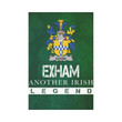 Irish Garden Flag, Exham Family Crest Shamrock Yard Flag A9