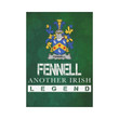Irish Garden Flag, Fennell Family Crest Shamrock Yard Flag A9