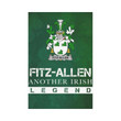 Irish Garden Flag, Fitz-Allen Family Crest Shamrock Yard Flag A9