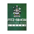 Irish Garden Flag, Fitz-Simon Family Crest Shamrock Yard Flag A9