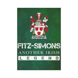 Irish Garden Flag, Fitz-Simons Family Crest Shamrock Yard Flag A9