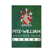 Irish Garden Flag, Fitz-William Family Crest Shamrock Yard Flag A9