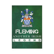 Irish Garden Flag, Fleming Family Crest Shamrock Yard Flag A9
