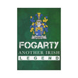 Irish Garden Flag, Fogarty Or O'Fogarty Family Crest Shamrock Yard Flag A9