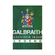 Irish Garden Flag, Galbraith Family Crest Shamrock Yard Flag A9