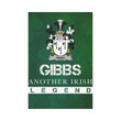 Irish Garden Flag, Gibbs Family Crest Shamrock Yard Flag A9