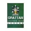 Irish Garden Flag, Grattan Or Mcgrattan Family Crest Shamrock Yard Flag A9