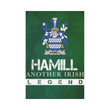 Irish Garden Flag, Hamill Family Crest Shamrock Yard Flag A9