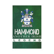Irish Garden Flag, Hammond Family Crest Shamrock Yard Flag A9