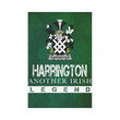Irish Garden Flag, Harrington Family Crest Shamrock Yard Flag A9