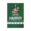 Irish Garden Flag, Harper Family Crest Shamrock Yard Flag A9