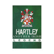 Irish Garden Flag, Hartley Or O'Hartley Family Crest Shamrock Yard Flag A9