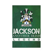 Irish Garden Flag, Jackson Family Crest Shamrock Yard Flag A9