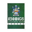 Irish Garden Flag, Jennings Or Jennyns Family Crest Shamrock Yard Flag A9