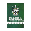 Irish Garden Flag, Kemble Family Crest Shamrock Yard Flag A9