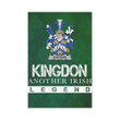 Irish Garden Flag, Kingdon Family Crest Shamrock Yard Flag A9