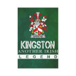 Irish Garden Flag, Kingston Family Crest Shamrock Yard Flag A9