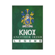 Irish Garden Flag, Knox Family Crest Shamrock Yard Flag A9