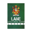 Irish Garden Flag, Lane Family Crest Shamrock Yard Flag A9