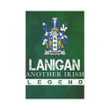 Irish Garden Flag, Lanigan Or O'Lenigan Family Crest Shamrock Yard Flag A9