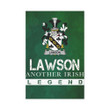 Irish Garden Flag, Lawson Family Crest Shamrock Yard Flag A9