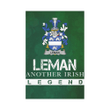 Irish Garden Flag, Leman or Lemon Family Crest Shamrock Yard Flag A9
