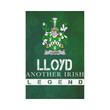 Irish Garden Flag, Lloyd Family Crest Shamrock Yard Flag A9