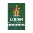 Irish Garden Flag, Logan Family Crest Shamrock Yard Flag A9