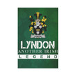 Irish Garden Flag, Lyndon Or Gindon Family Crest Shamrock Yard Flag A9