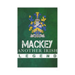 Irish Garden Flag, Mackey Family Crest Shamrock Yard Flag A9